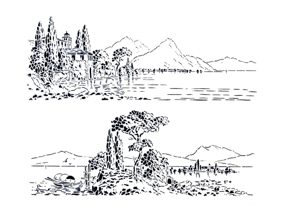 Landscape 3 coloring page image