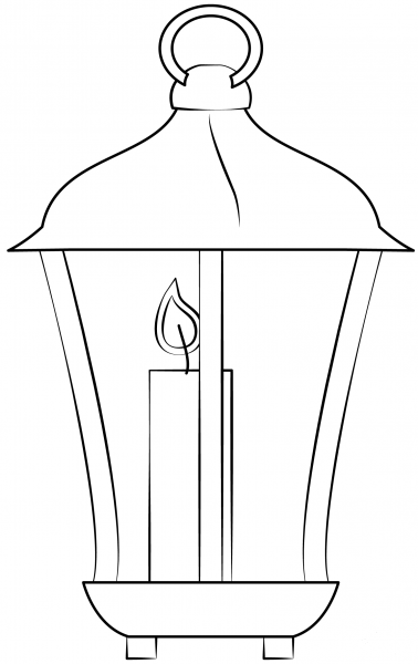 Lantern coloring page image