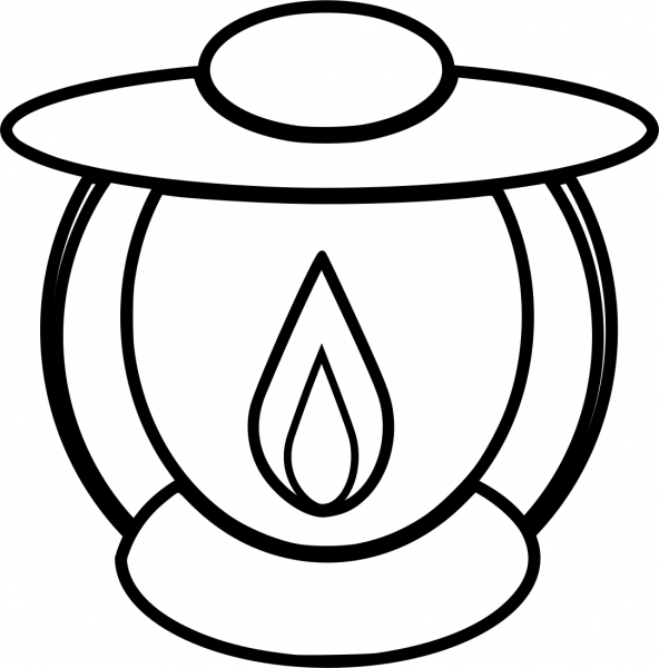 Lantern coloring page image