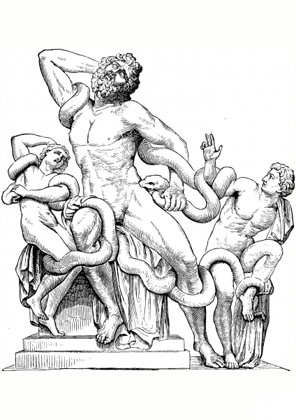 Laocoon and his Sons coloring page image