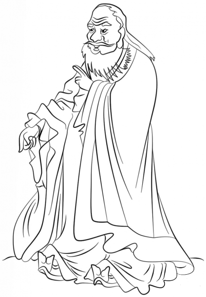 Laozi  coloring page image