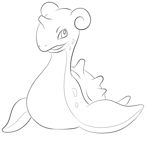 Lapras coloring page image