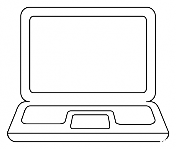Laptop Emoji coloring page image