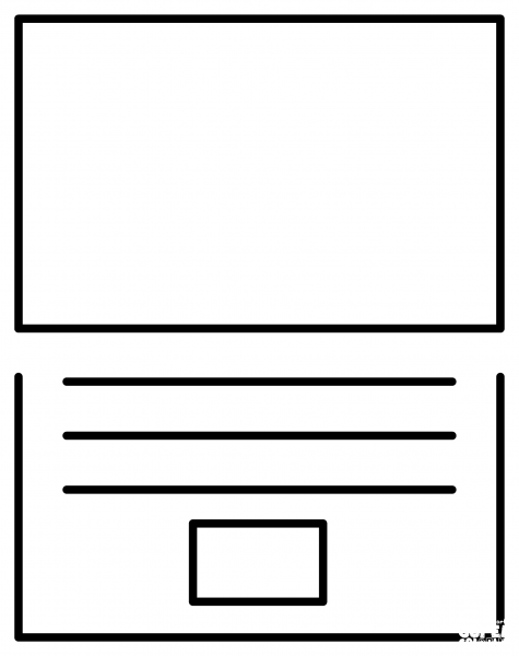 Laptop Emoji coloring page image