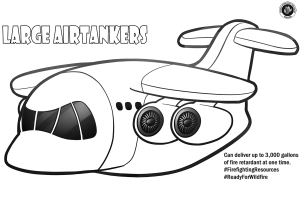Large Air Tanker coloring page image