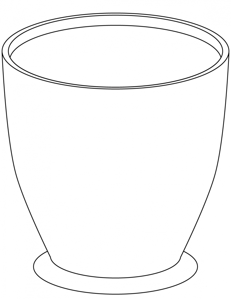 Large Empty Flower Pot coloring page - ColouringPages