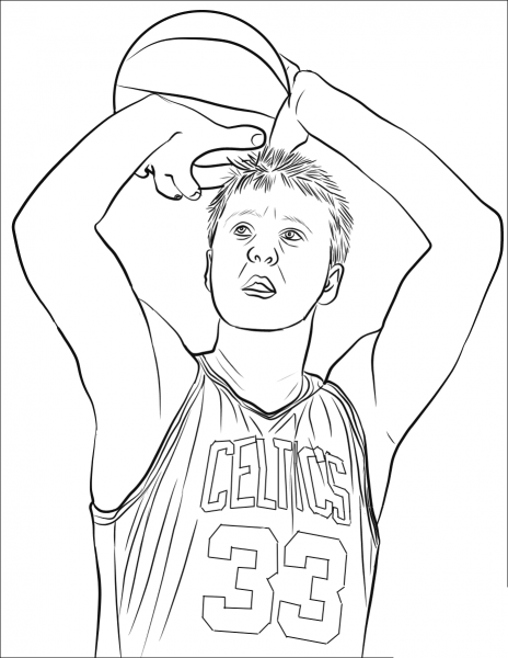 Larry Bird coloring page image