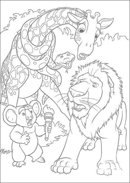 Larry, Samson, Nigel And Bridget  coloring page image