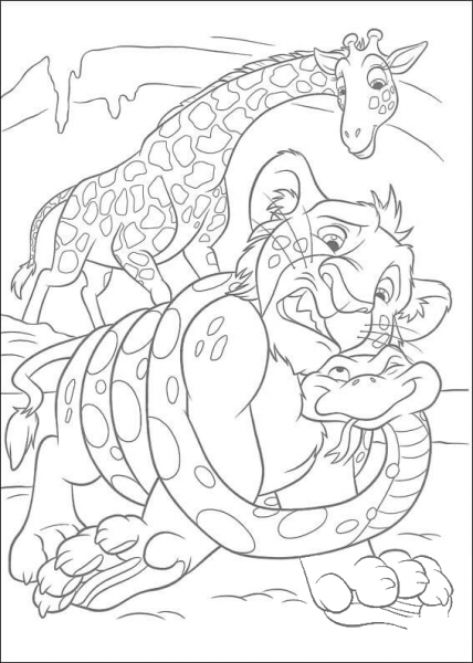 Larry the Snake Says That He Loves Ryan  coloring page image