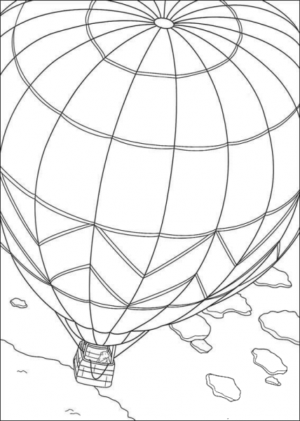 Lars Is Riding The Balloon  coloring page image