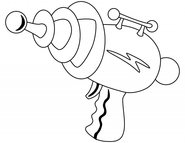 Laser Gun coloring page image