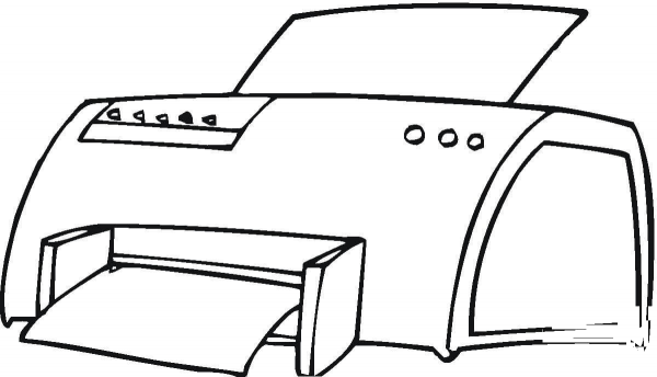 Laser Printer  coloring page image