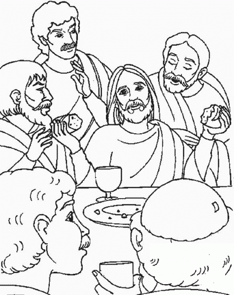 Last Supper Of Jesus coloring page image