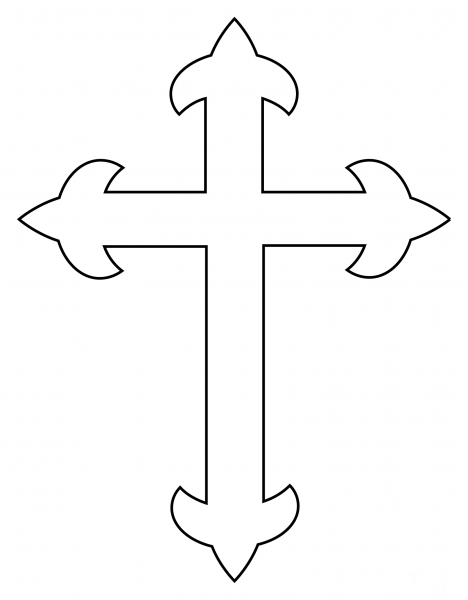 Latin Cross coloring page image