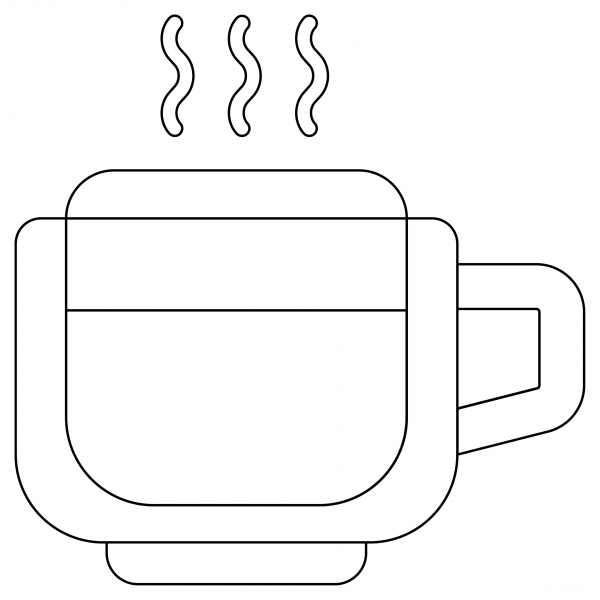 Latte Cup coloring page image