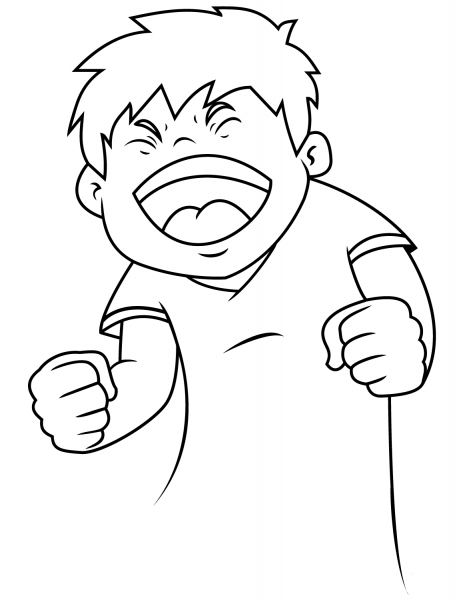 Laughing Boy coloring page image