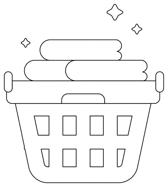 Laundry Basket coloring page image