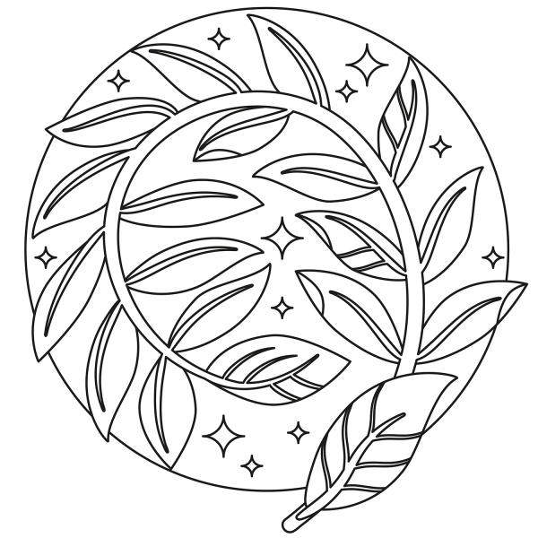 Laurel coloring page image