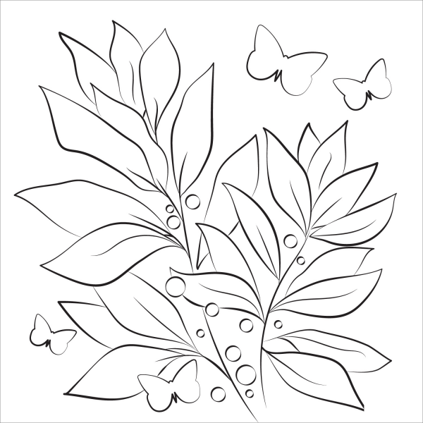 Laurel coloring page image