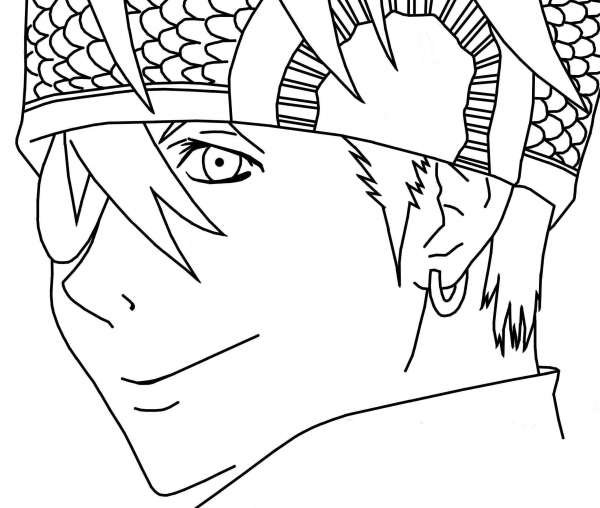 Lavi Bookman from D.Gray Man coloring page image