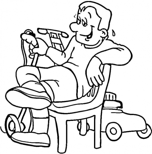 Lawn Mower  coloring page image