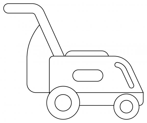 Lawn Mower coloring page image