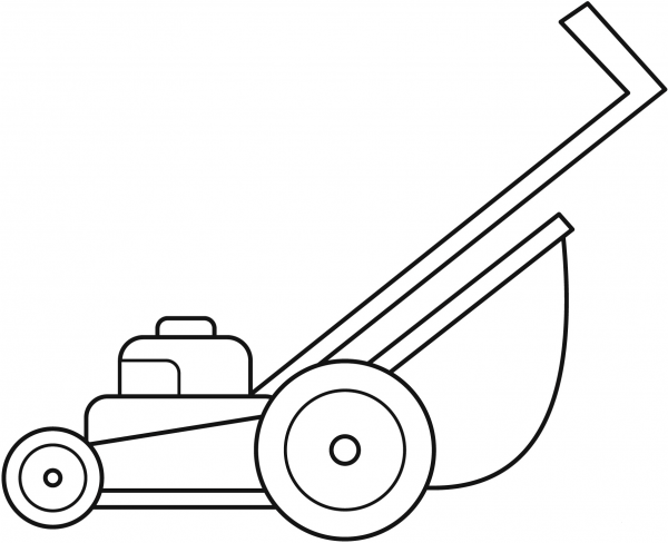 Lawn Mower coloring page image