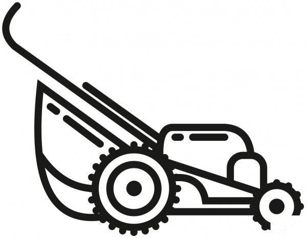 Lawn Mower coloring page image