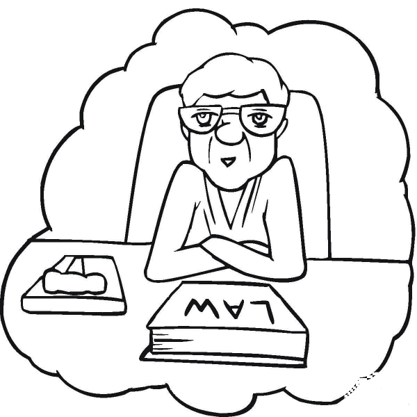 Lawyer  coloring page image