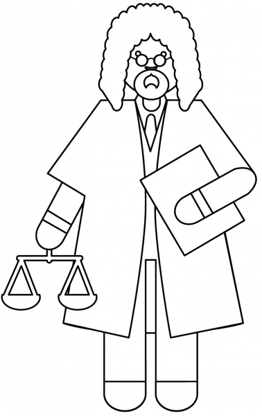 Lawyer coloring page image