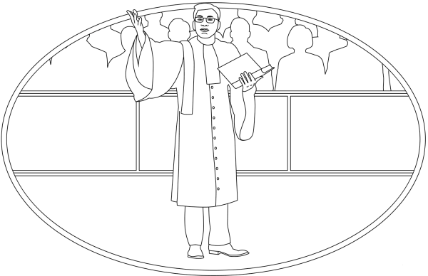 Lawyer coloring page image