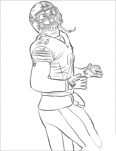 Le’Veon Bel coloring page image