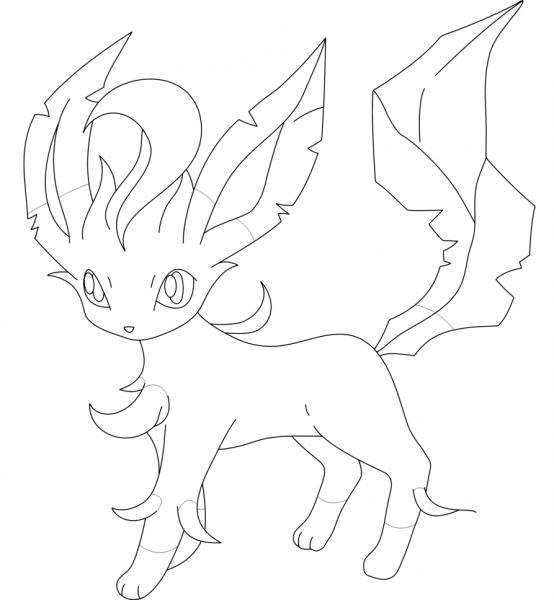 Leafeon coloring page image