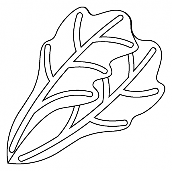 Leafy Green Emoji coloring page image