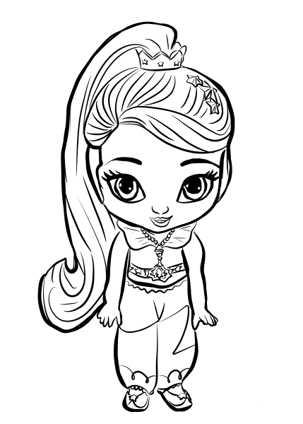 Leah coloring page image