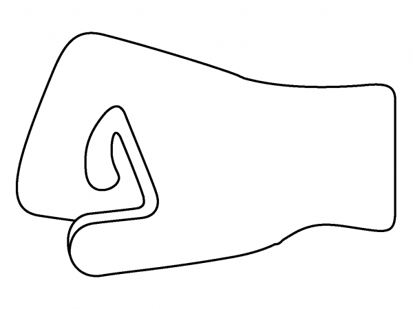 Left Facing Fist Emoji coloring page image