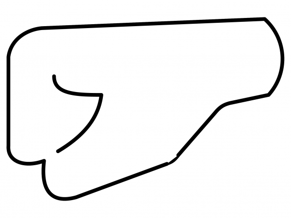 Left Facing Fist Emoji coloring page image
