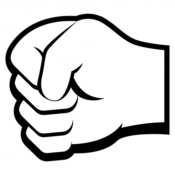 Left Facing Fist Emoji coloring page image