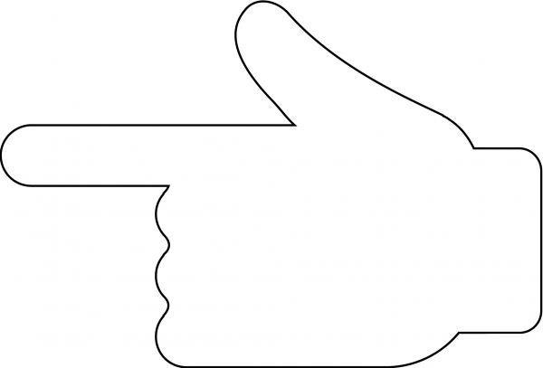 Left Hand Emoji coloring page image