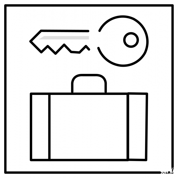 Left Luggage Emoji coloring page image