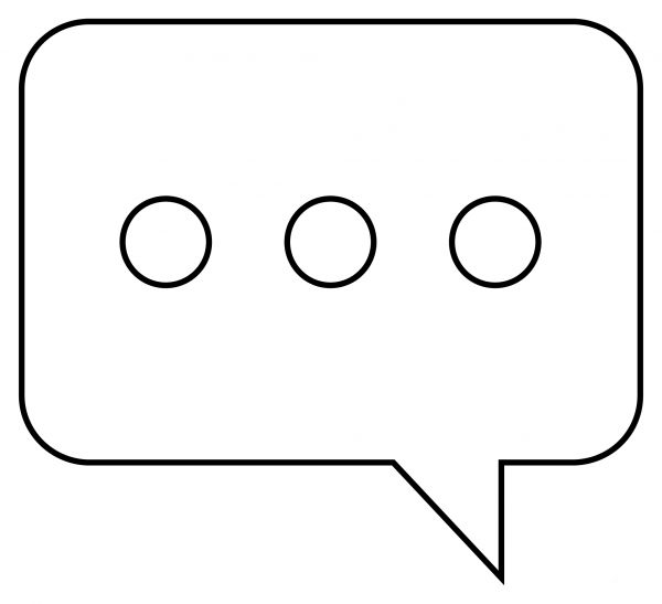 Left Speech Bubble coloring page image