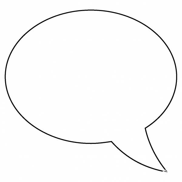 Left Speech Bubble Emoji coloring page image