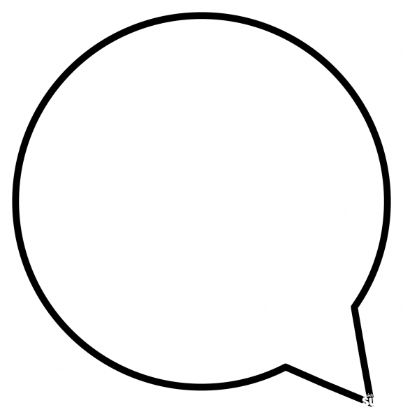 Left Speech Bubble Emoji coloring page image