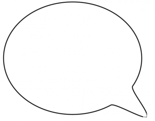Left Speech Bubble Emoji coloring page image