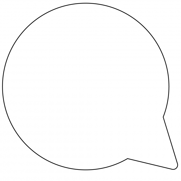 Left Speech Bubble Emoji coloring page image
