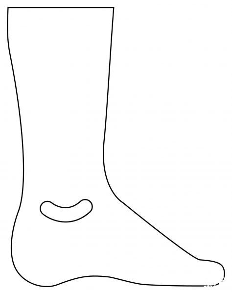 Leg coloring page image