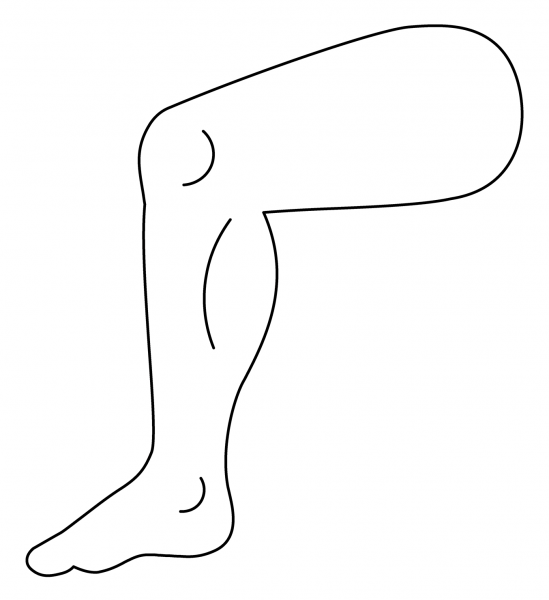 Leg Emoji coloring page image