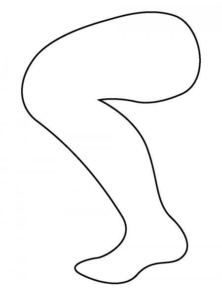 Leg Emoji coloring page image