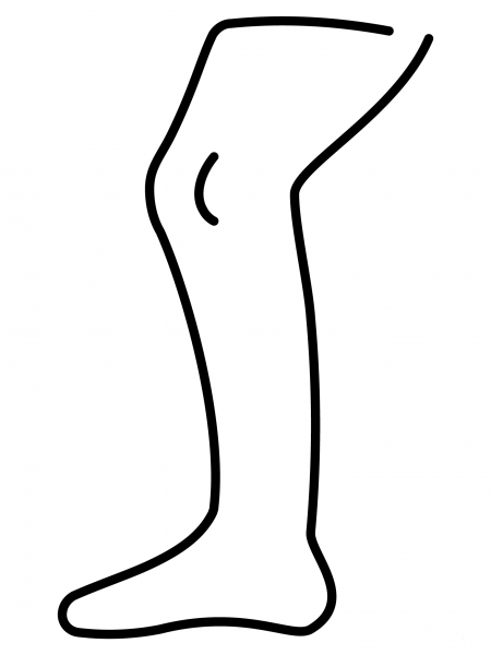 Leg Emoji coloring page image
