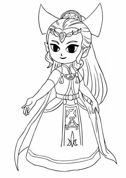 Legend of Zelda Four Swords coloring page image